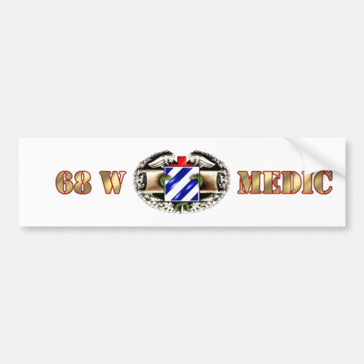 68W 3e infanteriedivisie Bumpersticker (Voorkant)