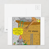 692 Noah washs ark cartoon Briefkaart (Voorkant / Achterkant)