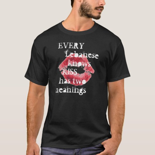 698115_red_lips,             EVERYLebanees     ... T-shirt (Voorkant)