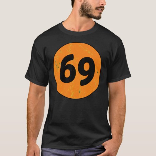 69 1969 ROUND DISTRESSED LOGO SUMMER OF LOVE RACIN T-SHIRT (Voorkant)