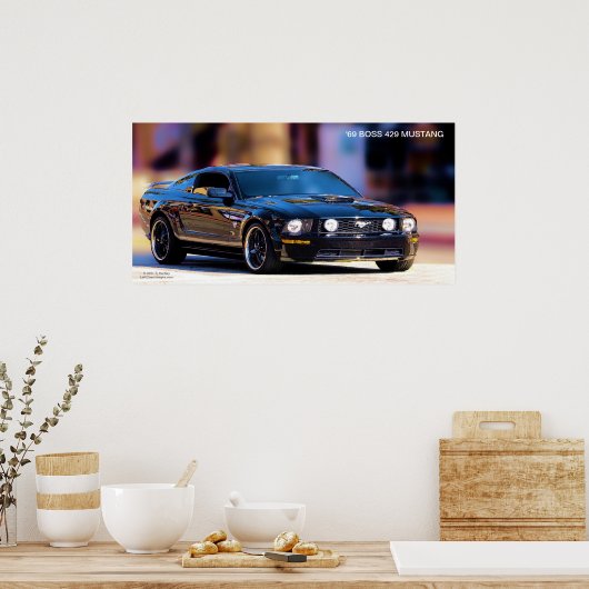 "69 BOSS 429 MUSTANG POSTER (Keuken)
