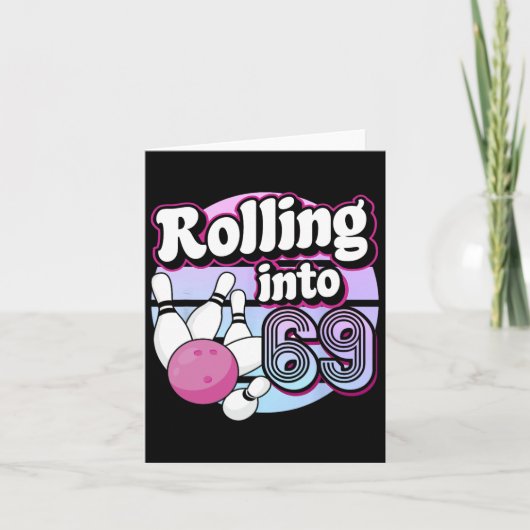 69 Bowling 69ste verjaardag Kaart (Voorkant)