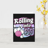 69 Bowling 69ste verjaardag Kaart (Gele Bloem)