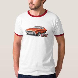 69 Buick GS in rood op Ringer T-shirt