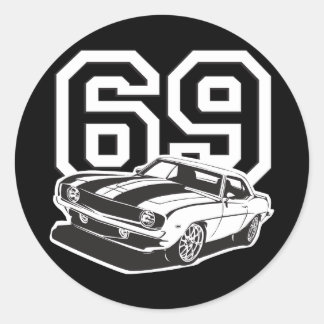 69 Camaro Ronde Sticker