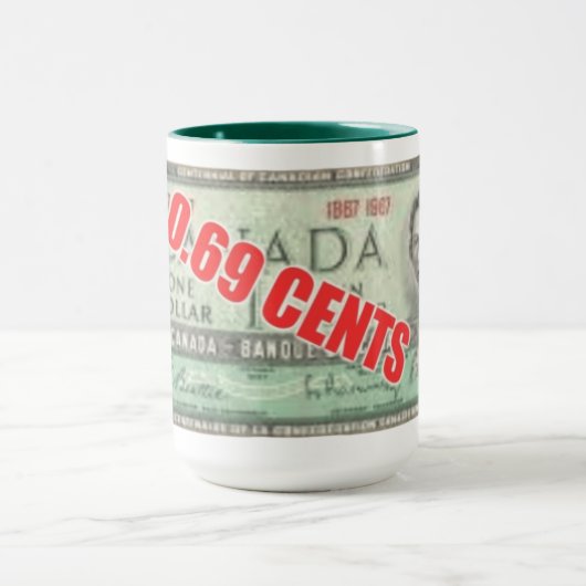 69 cent dollar mok (Midden)