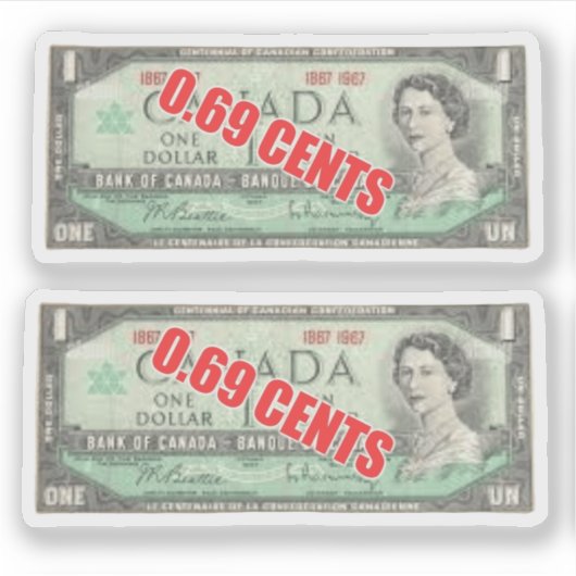 69 cent sticker (Voorkant)