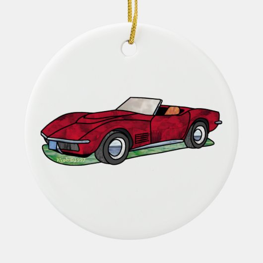 69 Corvette Sting Ray Roadster Keramisch Ornament (Voorkant)
