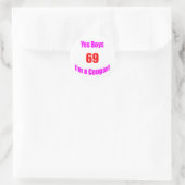 69 Cougar Verjaardag Ronde Sticker (Tas)