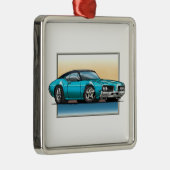 69 Cutlass Blauwgroen blauw Metalen Ornament (Rechts)