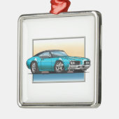 69 Cutlass Blauwgroen blauw Metalen Ornament (Links)
