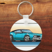 69 Cutlass Blauwgroen blauw Sleutelhanger (Voorkant)