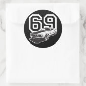 69 Fastback Ronde Sticker (Tas)