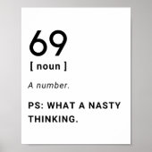 69 grappige definitie poster (Voorkant)