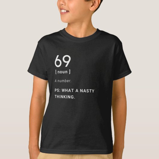 69 grappige definitie t-shirt (Voorkant)