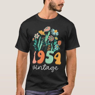 69 Jaar Oud 1954 69e Vrouwen Verjaardag Wildflower T-shirt