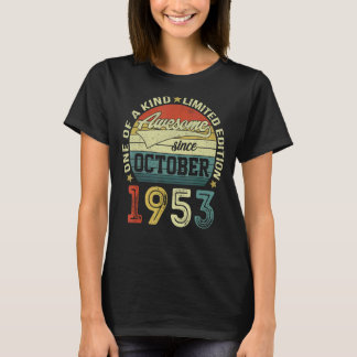 69 jaar oud bday Geweldige sinds oktober 1953 69th T-shirt