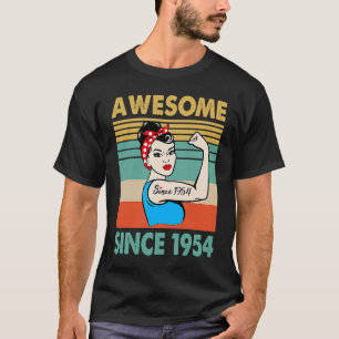 69 jaar oud Geweldige sinds 1954 69e verjaardag T-shirt