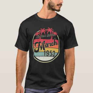 69 jaar oud Geweldige sinds maart 1953 69th Birthd T-shirt