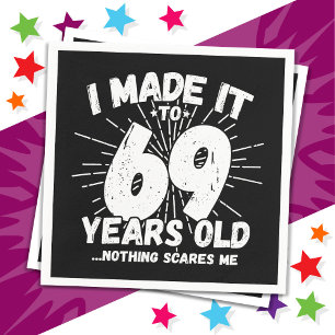 69 Jaar Oud Sarcastisch Meme Grappig 69e Verjaarda Servet