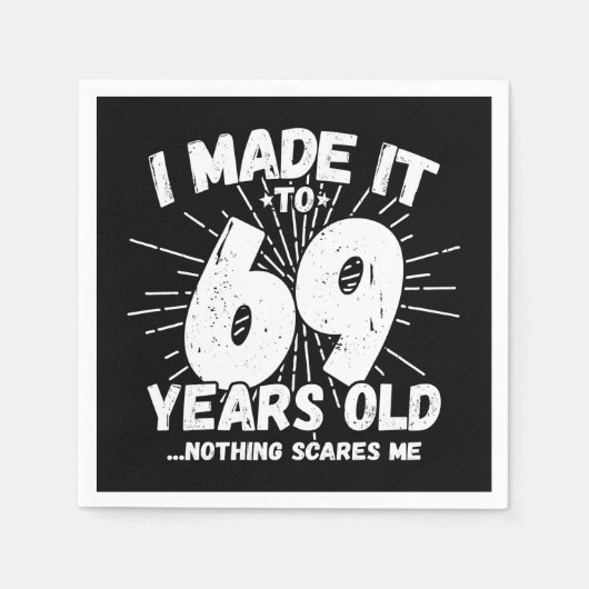 69 Jaar Oud Sarcastisch Meme Grappig 69e Verjaarda Servet (Voorkant)