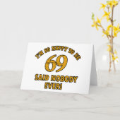 69 jaar Oud verjaardagsdesign Kaart (Gele Bloem)