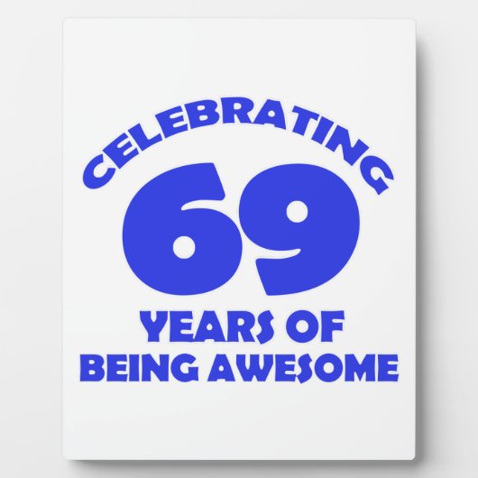 69-JAAR OUDE BIRTHDAY-DESIGN FOTOPLAAT (Voorkant)