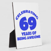 69-JAAR OUDE BIRTHDAY-DESIGN FOTOPLAAT (Zijkant)