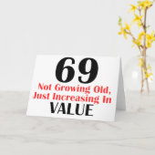 69 JAAR OUDE DESIGN VAN DE TWEEDE DAG KAART (Gele Bloem)