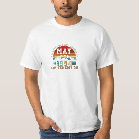 69 jaar oude geschenken mei 1954 Limited T-shirt (Voorkant)