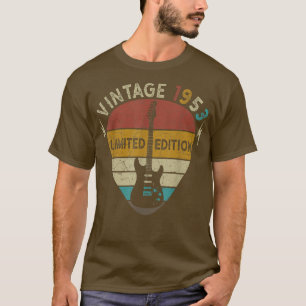 69 jaar oude Gift  1953 Guitar Lover 69th B T-shirt