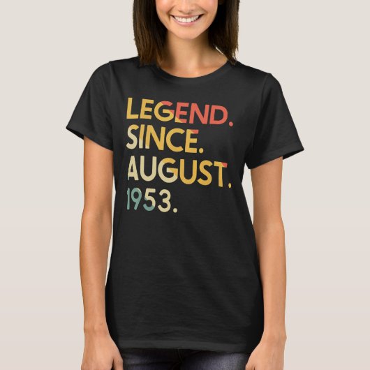 69 jaar oude  legering sinds augustus 1953 69e t-shirt (Voorkant)