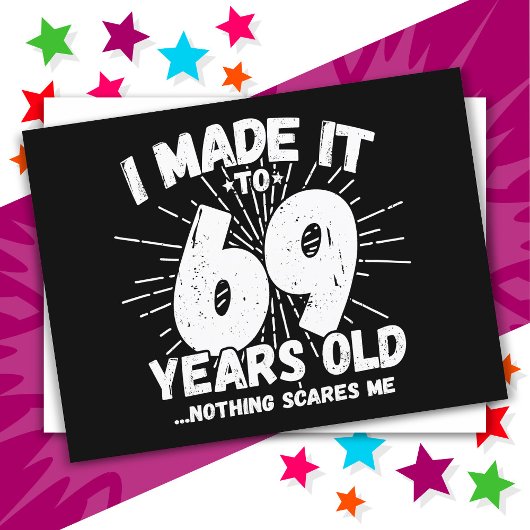 69 Jaar Oude Sarcastische Meme Leuk 69e Verjaardag Briefkaart