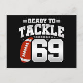 69 Jaar Oude Tackle Voetbal Feest 69e Verjaardag Briefkaart (Voorkant)