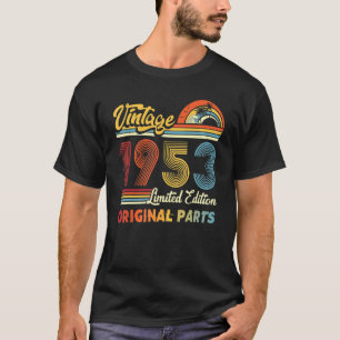 69 jaar oude Vintage 1953 Fun Dad Fathers 69th Bi T-shirt