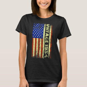 69 jaar oude Vintage 1954 Amerikaanse vlag 69e geb T-shirt