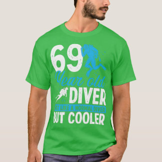 69 jaar Scuba Diving Diver Snorkel 69 Birthday T-shirt