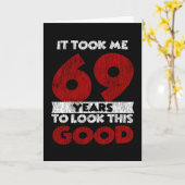 69-jarige dag bracht me er goed uit 69e verjaardag kaart (Gele Bloem)