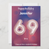 69-jarige Happy Birthday-kaart (Voorkant)