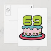 69-jarige vogelbeker briefkaart (Voorkant / Achterkant)