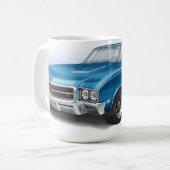 69 Kieuwen GS in blauw Koffiemok (Voorkant links)