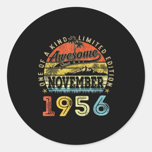 69 Limited Edition 1956 One Of A Kind November 69t Ronde Sticker (Voorkant)