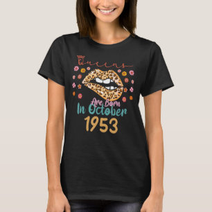 69 oktober Deze koningin werd geboren in oktober T-shirt
