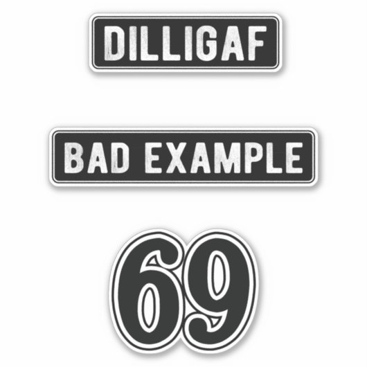 69 stickerpakketten voor helmen sticker (Voorkant)