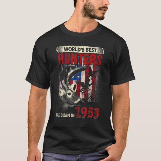 69 Years Old Deer Hunter Born In 1953 69th Birthda T-shirt (Voorkant)