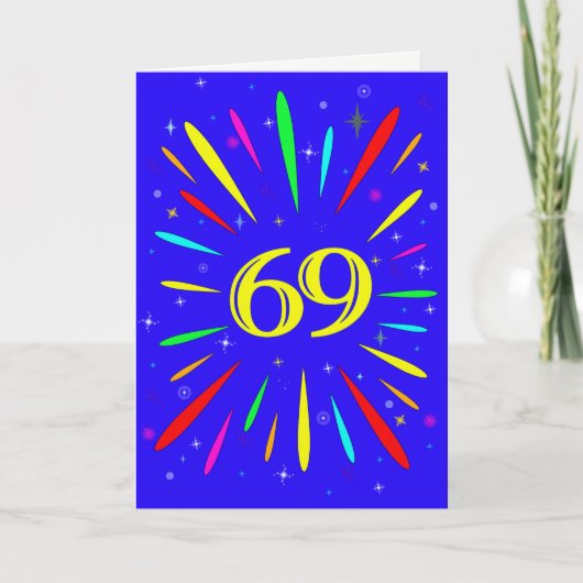 69e 'Birthday Explosion'-Kaart Kaart (Voorkant)