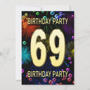 69e 'Birthday Party' Uitnodiging vuurwerk bellen