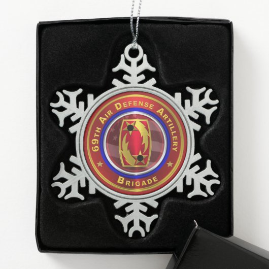 69e brigade van de luchtdefensie tin sneeuwvlok ornament (Kistje)