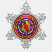 69e brigade van de luchtdefensie tin sneeuwvlok ornament (Voorkant)