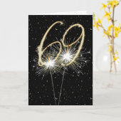 69e bruiloft sparklers kaart (Gele Bloem)